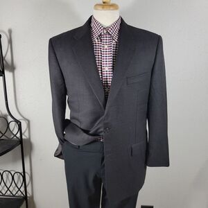Hickey Freeman Men's Sport Coat Blazer‎ Two Button CH Gray Loro Piana Wool 43R